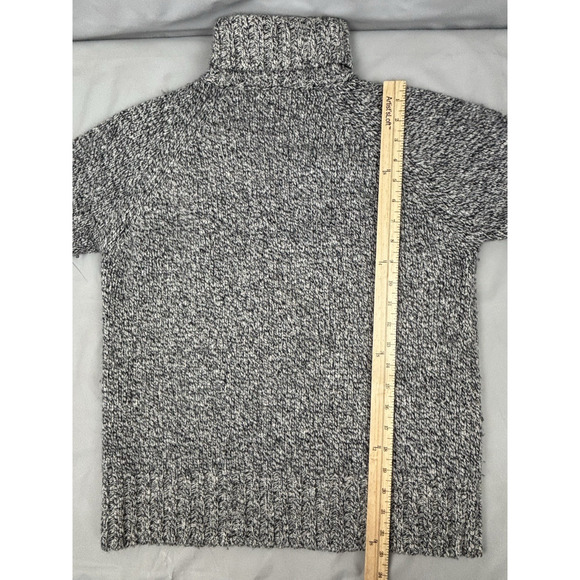 Vintage Express Knit Turtleneck Sweater Womens Small Marbled Gray Merino Wool - Picture 7 of 13